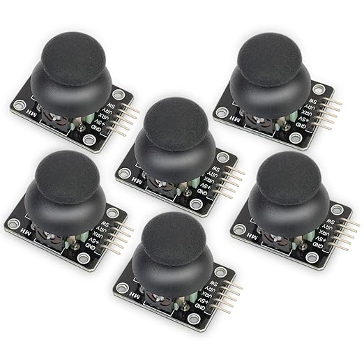 6 Pack Joystick Module Game Console Dual-Axis XY Joystick Module KY-023 Control Stick Sensor Board Compatible with PS2 Arduino Raspberry Pi