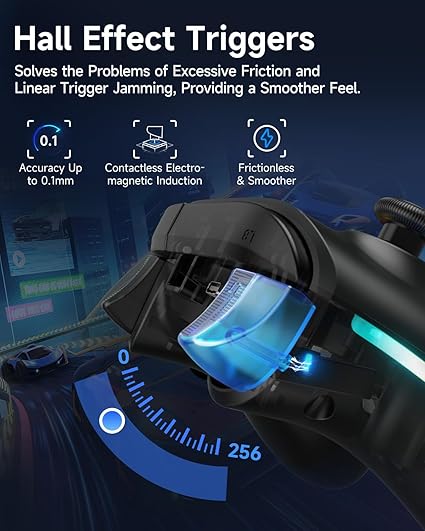 EasySMX X15 PC Controller - Enhanced Wireless Bluetooth Controller with Hall Joysticks/Hall Triggers/RGB Lighting - No Stick Drift, No Dead Zone - Work for Windows PC, Android, Steam and Switch