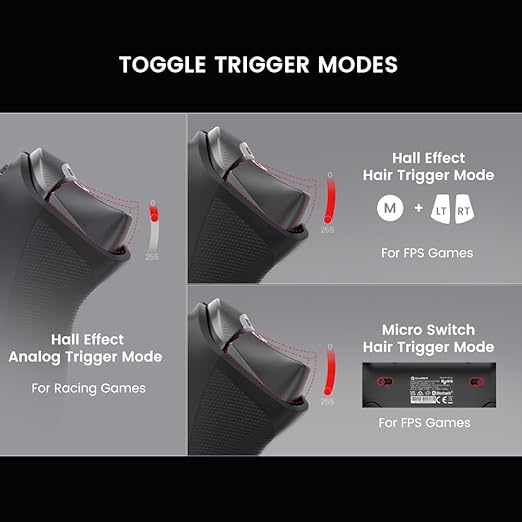 GameSir Tarantula Pro Wireless Controller – TMR Joysticks, Hall Effect Triggers, NFC, Gyro, 9 Mappable Buttons for Switch/PC/iOS/Android