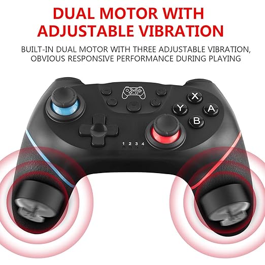 Upgraded Wireless Controller for Switch/Lite/OLED/Switch 2 Pro Controller for Switch Remote Joystick Gamepad Supports Wake up, Gyro Axis, Turbo, Dual Vibration and Screenshot Function