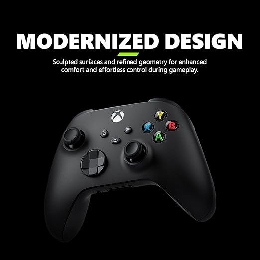 Xbox Wireless Gaming Controller (2025) – Carbon Black – Play on Xbox, Windows, Android, iOS, FireTV Sticks, Smart TVs, VR Headsets